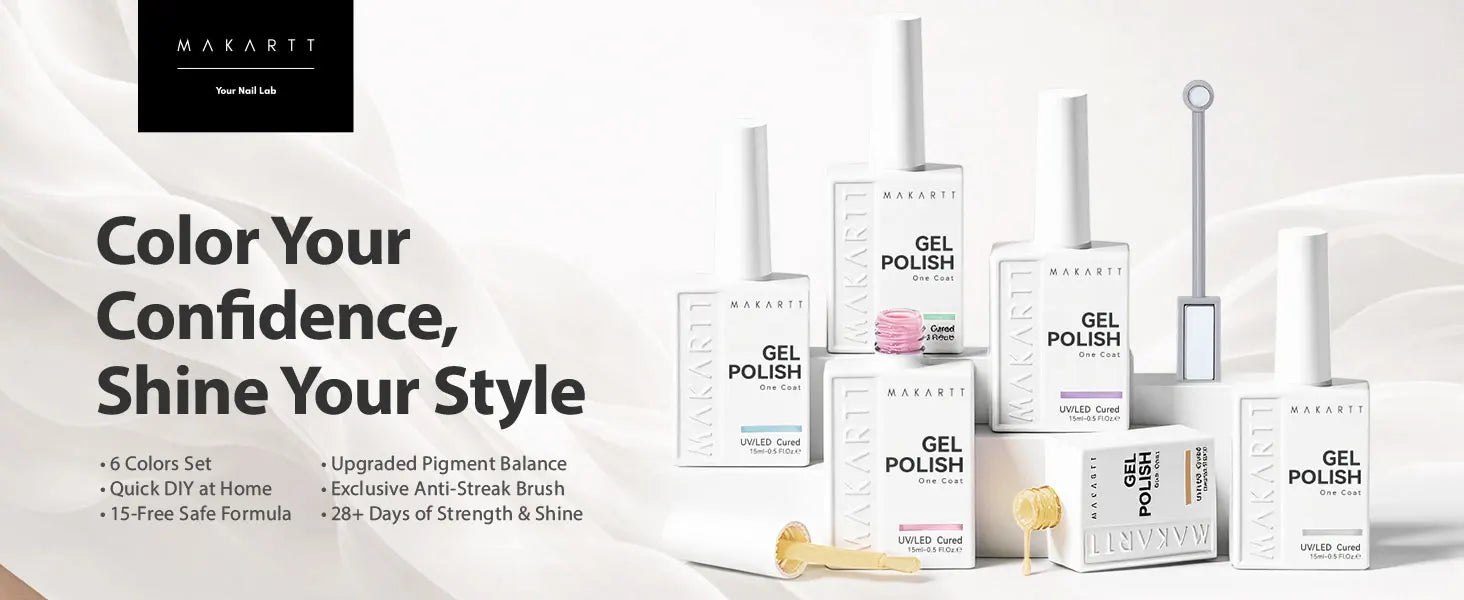 Makartt Cat Eye Gel Polish 6 Colors Magnetic 15ML Holographic