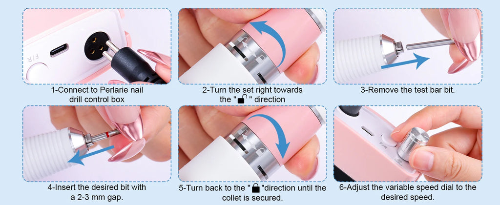 Makartt Electric Nail Drill, 30000RPM Rechargeable