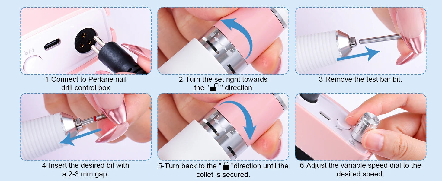 Makartt Electric Nail Drill, 30000RPM Rechargeable