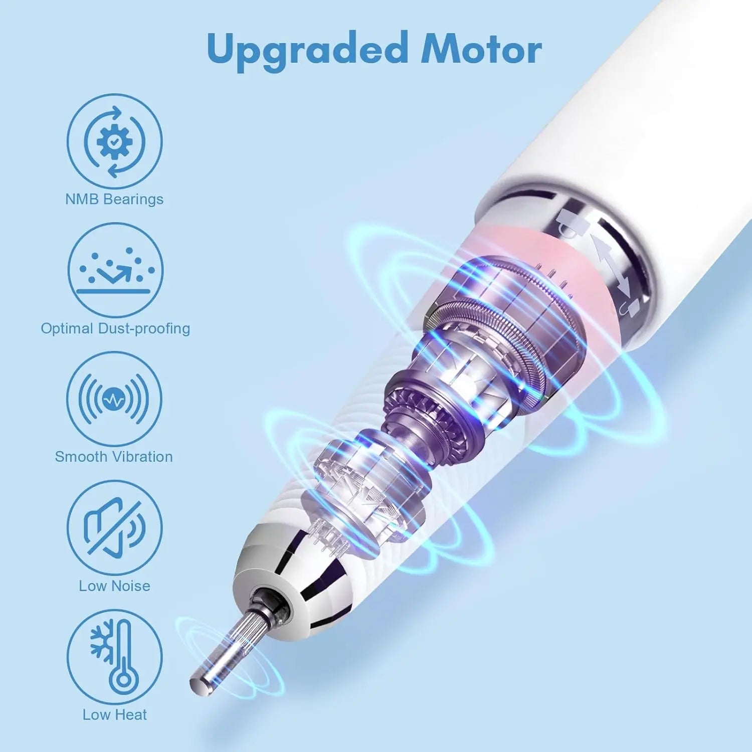 Makartt Electric Nail Drill, 30000RPM Rechargeable